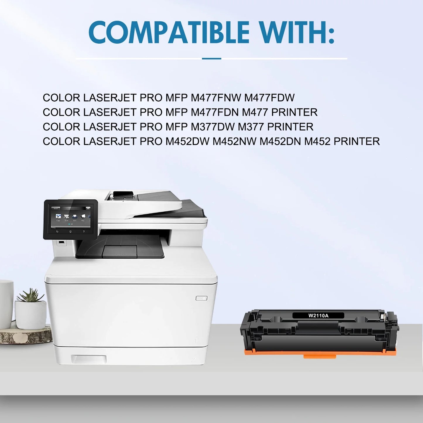 410A Toner Cartridges Compatible for HP 410A CF410A Color Laserjet Pro MFP M477fnw M477fdw M477fdn M452dn M452nw M477 M452 M377 410X CF410X Printer Ink, Pack-4 Black Cyan Yellow Magenta