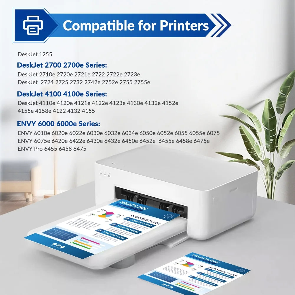 67XL Black Ink Cartridge Compatible with HP 67 Ink Cartridge 67XL for DeskJet 2775 2776 2777 2778 2779 6078 6478 Printer (1 Pack)