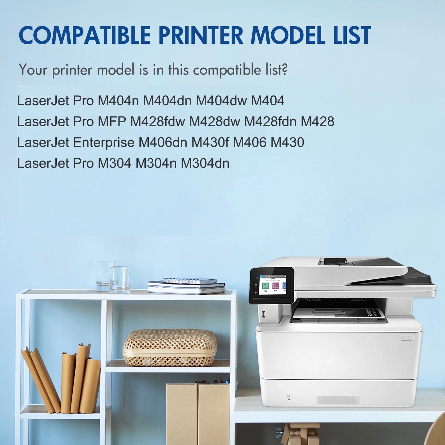 58A Black Toner Cartridges (With Chip) | Work with Laserjet MFP M404n M404dn M428fdw M406dn M452dn M430f Printers Compatible for HP 58A 58X CF258A CF258X 258A HP58A Ink 4 Pack