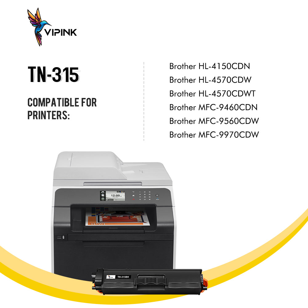 TN315 Toner Cartridge Compatible for Brother TN-315 TN315 MFC-9460CDW 9970CDW HL-4150CDN 4570CDW 4570CDWT (Black Cyan Yellow Magenta, 4-Pack)