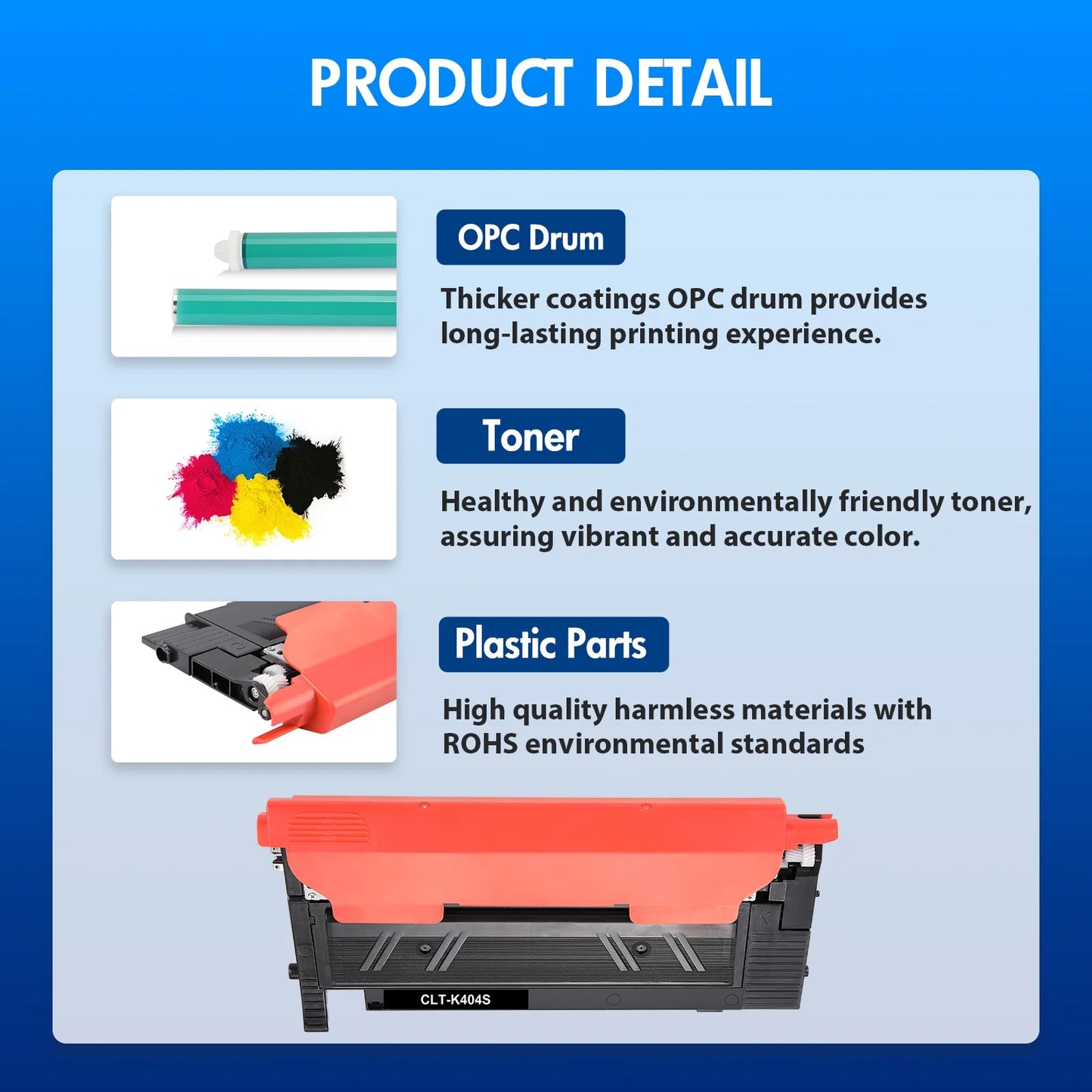 VIPInk CLT-404S CLT-K404S CLT-C404S CLT-M404S CLT-Y404S CLT 404S Toner Cartridge Compatible for Samsung Xpress C480FW C430W SL-C430W SL-C480FW SL-C480FN Printer(Black Cyan Yellow Magenta, 4-Pack )