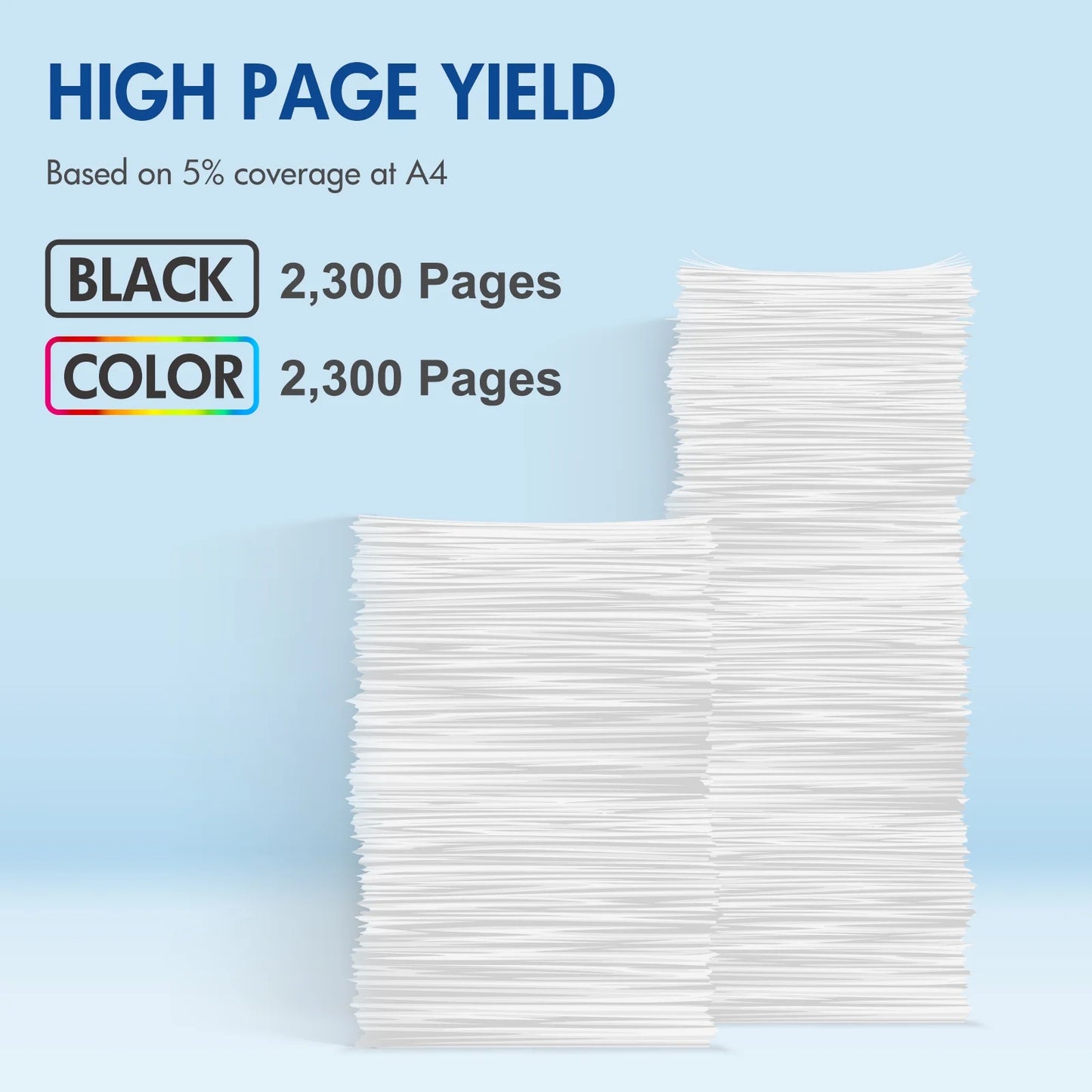 410A Toner Cartridges Pack-5 Black Cyan Magenta Yellow | Works with Color LaserJet Pro M477fnw M477fdw M477fdn M452dn M452dw M452nw Printers | CF410AQ