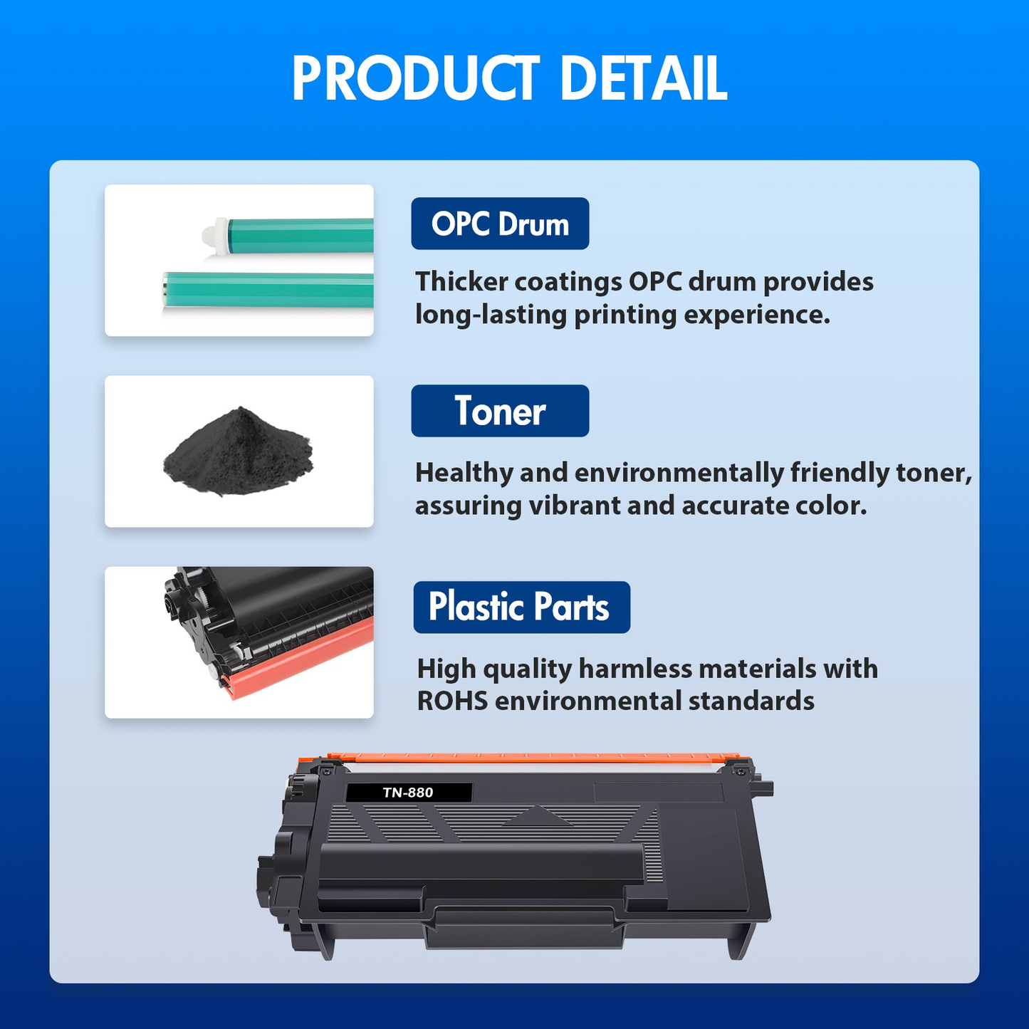 TN880 Toner Cartridges Compatible for brother HL L6200DW Toner TN 880 TN-880 MFC-L6700DW MFC-L6800DW MFC-L6900DW Printer (2 Black)