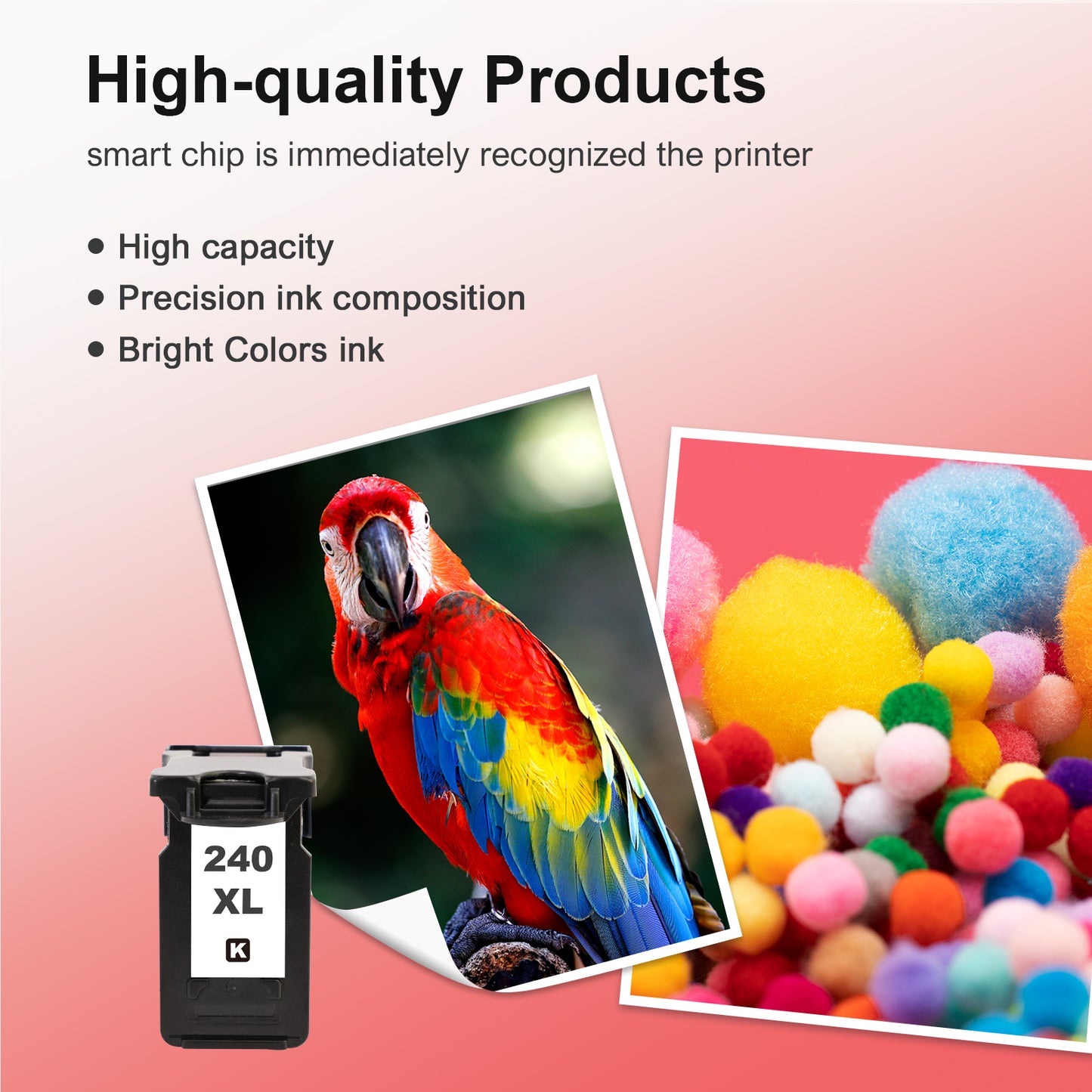 240 240XL Ink Cartridge Compatible for Canon 240XL for PIXMA MG3620 TS5120 MG3520 MG3220 MG2120 MG4220 MX392 MX452 MX522 Printer PG 240xl (1 Pack Black)