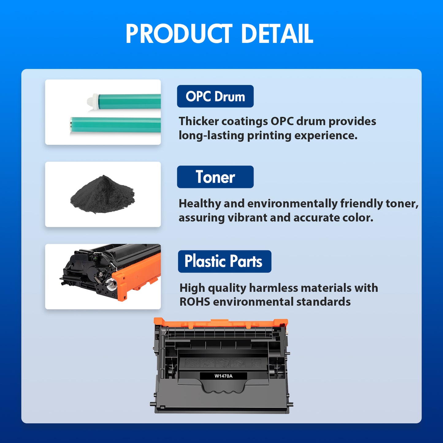 W1470A 147A Black Toner Cartridge With Chip Compatible for HP 147A 147X W1470A W1470X M610dn LaserJet M610n M611dn M611x M612dn M612x MFP M634h M635fht M635h M636fh M610 M611 M612 Printer 2-Pack