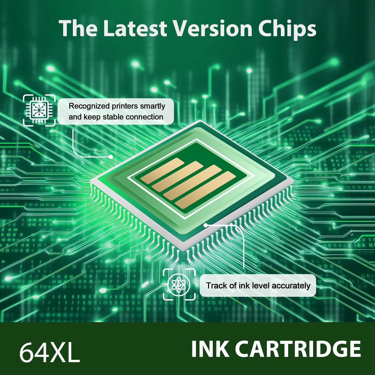 62XL Ink Cartridge Compatible for HP 62 Black Ink Cartridge HP Ink 62 for Envy 5660 7645 7640 5740 OfficeJet 250 Printer Ink 62 Combo Pack