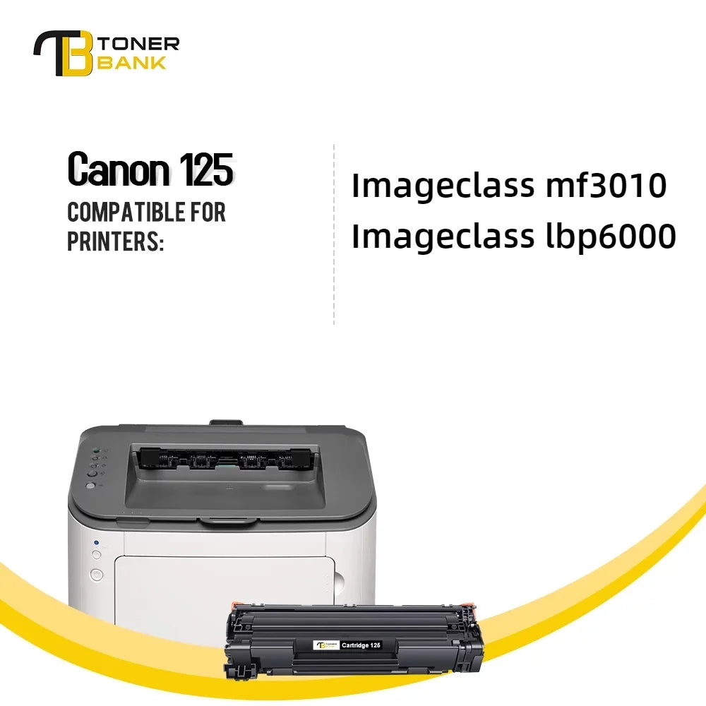 125 Black Toner Cartridge Compatible for Canon Cartridge 125 CRG125 CRG-125 used for Canon Imageclass mf3010 lbp6000 Printer Ink (2-Pack 3484B001)