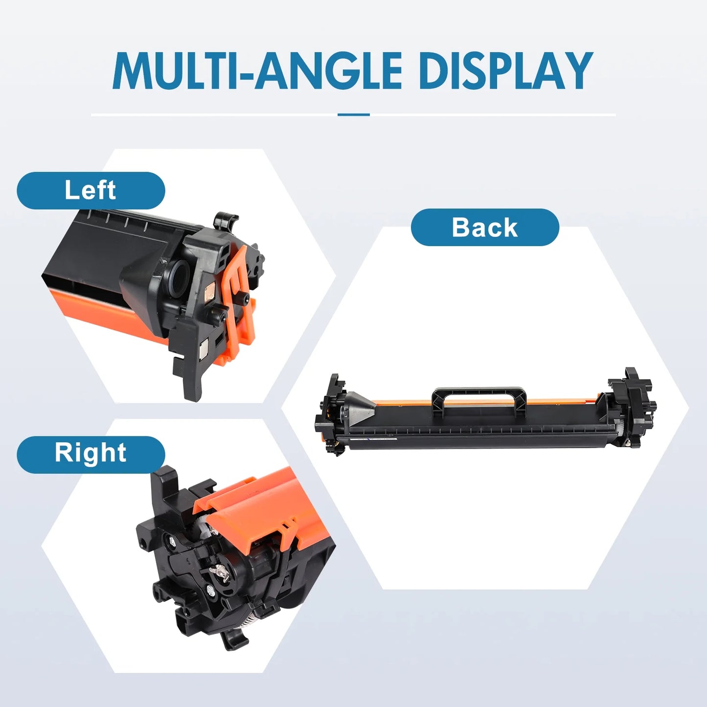 17A Toner Cartridge 4-Pack WITH CHIP Compatible for HP 17A CF217A for HP Laserjet Pro M102w M102a, MFP M130nw M130fw M130fn M130a Printer (Black)