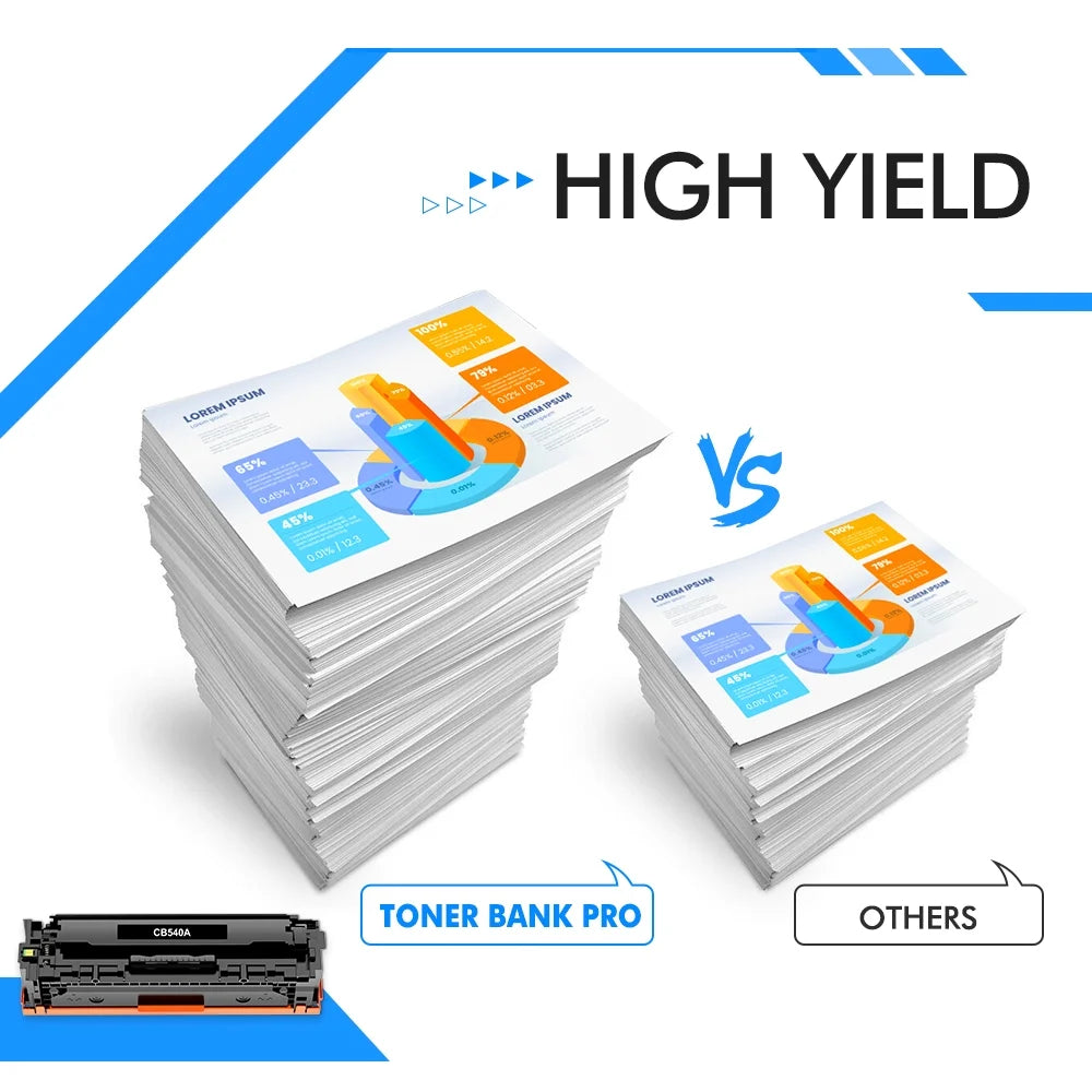 125A Toner Cartridges Compatible for HP 125A 125 A CB540A HP Color Laserjet MFP CP1518ni CM1312nfi CP1215 CM1312 MFP CP1515n CP1518 CP1515 Series Pritner BK/C/Y/M 4PK