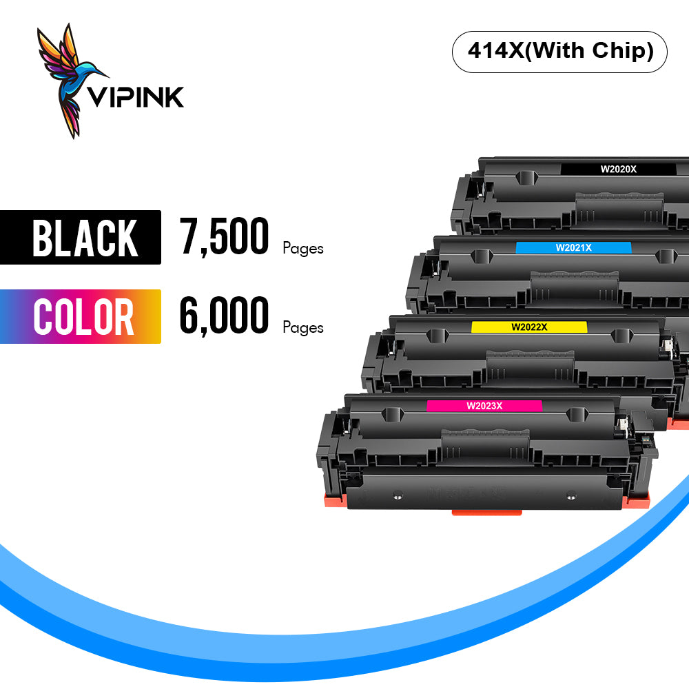 414X Toner Cartridge (with Chip) Compatible for HP 414X 414A 414 W2020X Color Laserjet Pro MFP M479fdw M454dw M479fdn M479dw M454dn M479 M454 M455 M480 Series Printer Ink (Black Cyan Magenta Yellow)