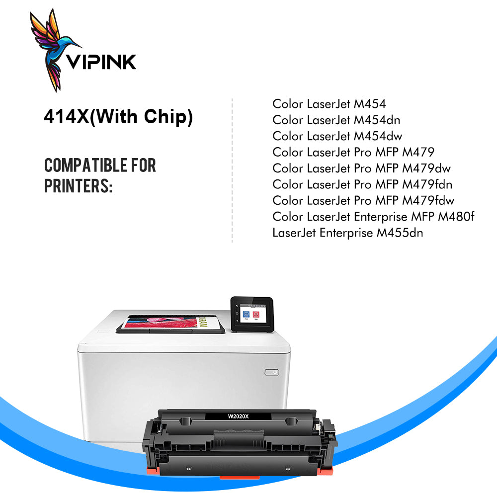 414X Toner Cartridge (with Chip) Compatible for HP 414X 414A 414 W2020X Color Laserjet Pro MFP M479fdw M454dw M479fdn M479dw M454dn M479 M454 M455 M480 Series Printer Ink (Black Cyan Magenta Yellow)
