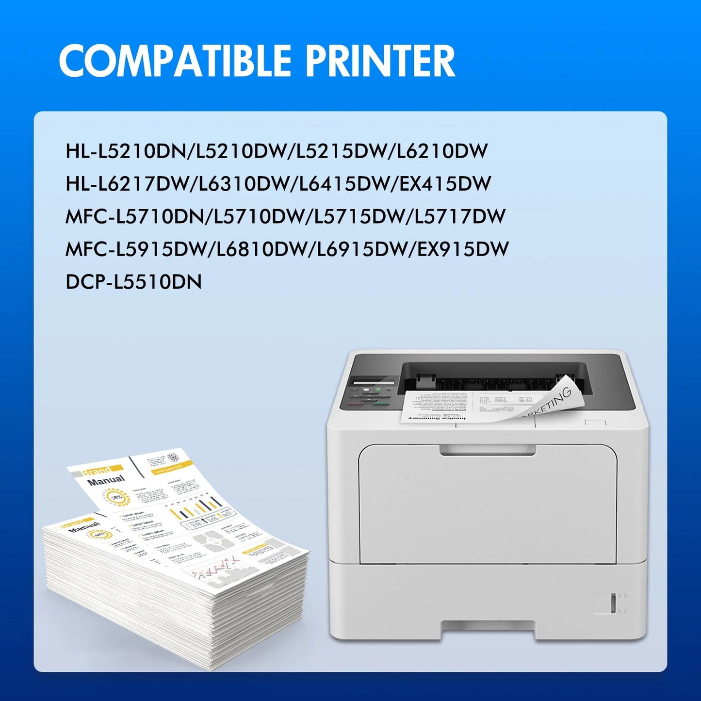 TN920XL TN920 Toner Cartridge Black HL-L6210DW with Chip Compatible for Brother TN-920XL TN-920 TN920XXL Work for HL-L6210DW HL-L6210DWT HL-L5210DN HL-L5210DW HL-L5210DWT Printer High Yield 4 Pack