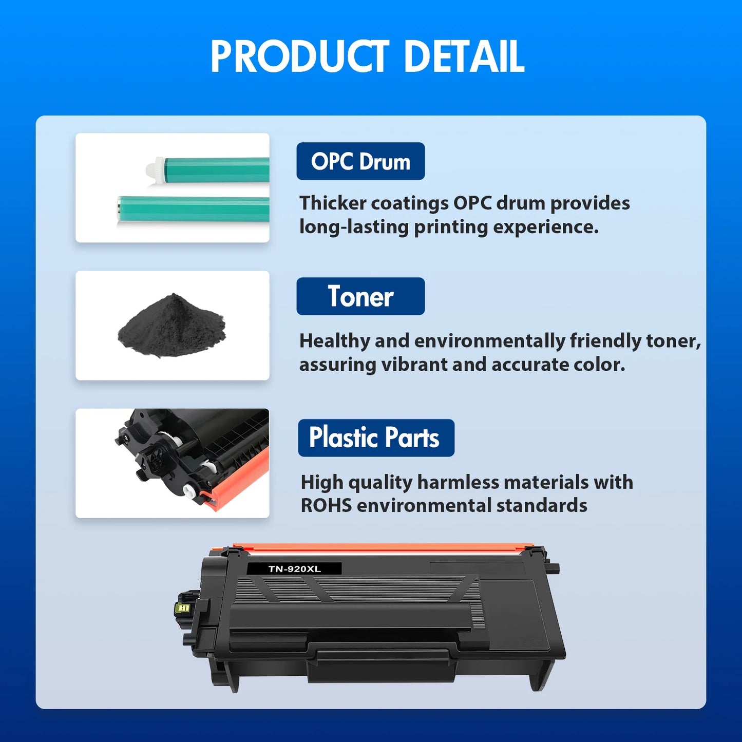 TN920XL TN920 Toner Cartridge Black HL-L6210DW with Chip Compatible for Brother TN-920XL TN-920 TN920XXL Work for HL-L6210DW HL-L6210DWT HL-L5210DN HL-L5210DW HL-L5210DWT Printer High Yield 4 Pack