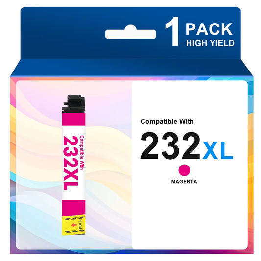 232XL Ink Cartridges 1-Pack Magenta, Compatible for Epson 232XL 232 Printer Ink Combo Pack for Workforce WF-2930 WF-2950 Expression XP-4200 XP-4205