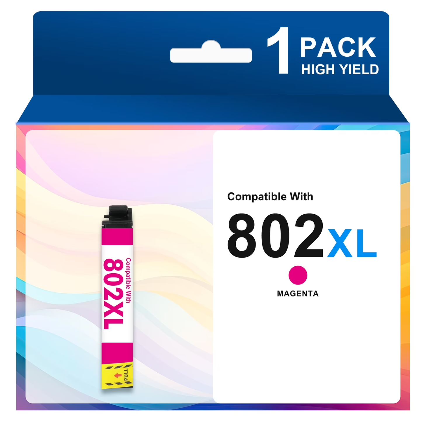 802 802xl Ink Cartridge (1-Pack T802XL, Magenta) Compatible for Epson ink 802 XL 802XL Workforce Pro WF-4730 WF-4720 WF-4734 Printer