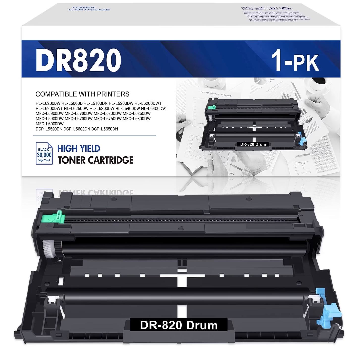 DR820 DR-820 Drum Unit DR 820 HL-L6200DW Compatible for Brother DR820 for HL-L6200DW Drum Unit MFC-L5850DW MFC-L5900DW MFC-L5700DW HL-L5200DW HLL6200DW L6200DW L5200DWT Printer 1 Pack