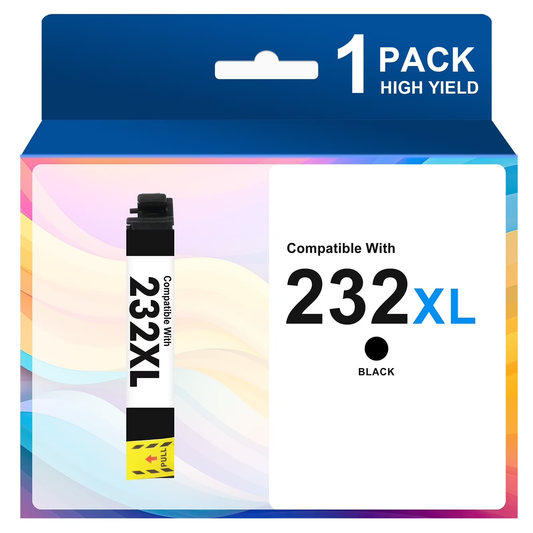 232XL Ink Cartridges 1-Pack Black, Compatible for Epson 232XL 232 Printer Ink Combo Pack for Workforce WF-2930 WF-2950 Expression XP-4200 XP-4205