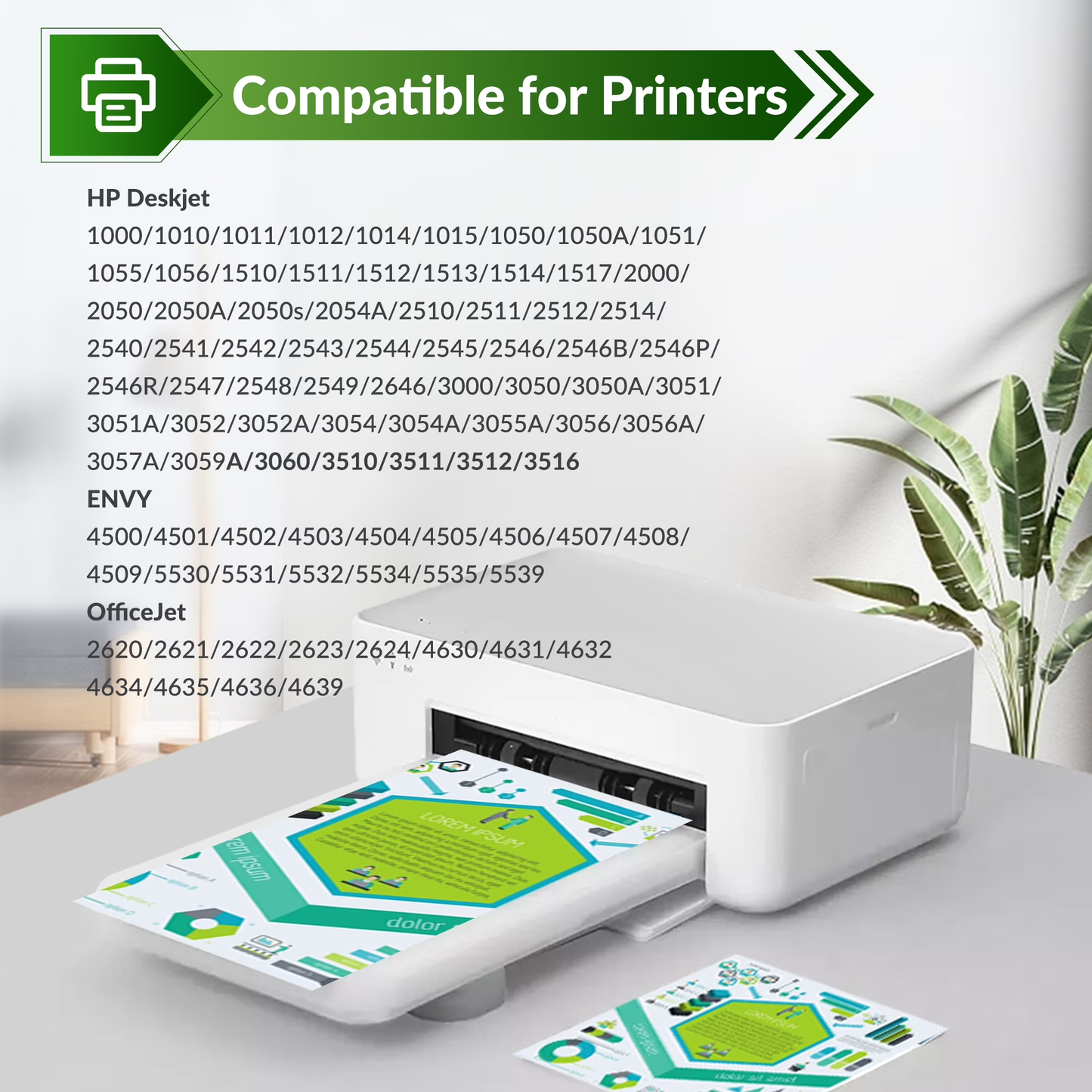 61XL Ink Cartridges Compatible for HP 61 Ink Cartridge Combo Pack for HP envy 4500 5530 printer ink cartridges(Black, Tri-Color)