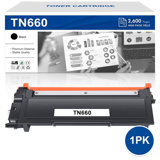 VIPink TN660 TN630 Toner Cartridge Compatible for Brother TN-660 TN660 TN 660 630 TN-630 HL-L2300D HL-L2360DW HL-L2320D HL-L2380DW DCP-L2520DW DCP-L2540DW MFC-L2720DW Printer Ink (Black, 1-Pack)