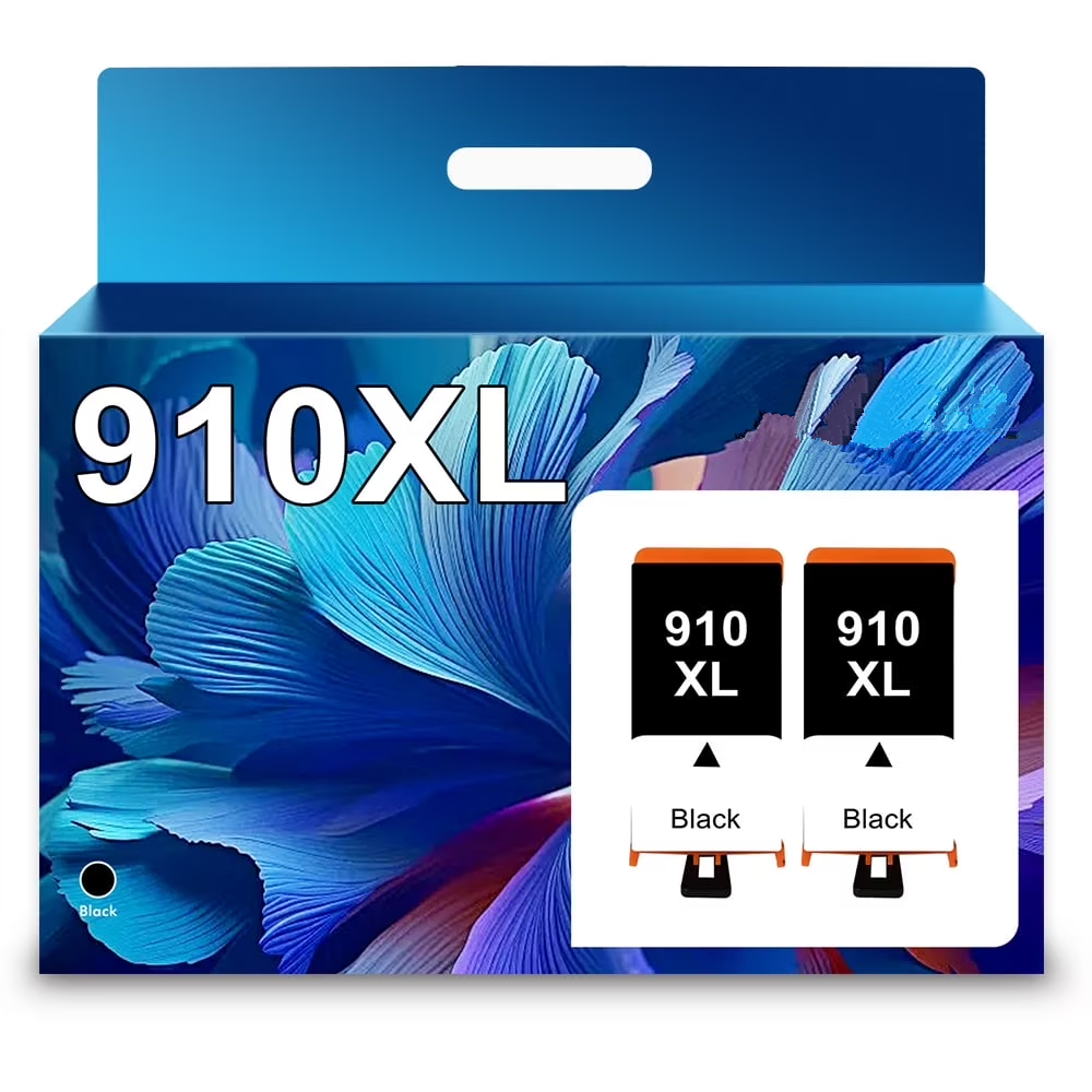 910XL Ink Cartridge Compatible for HP 910XL Printer Ink for HP Officejet Pro 8012e 8015e 8022e 2-Pack Black