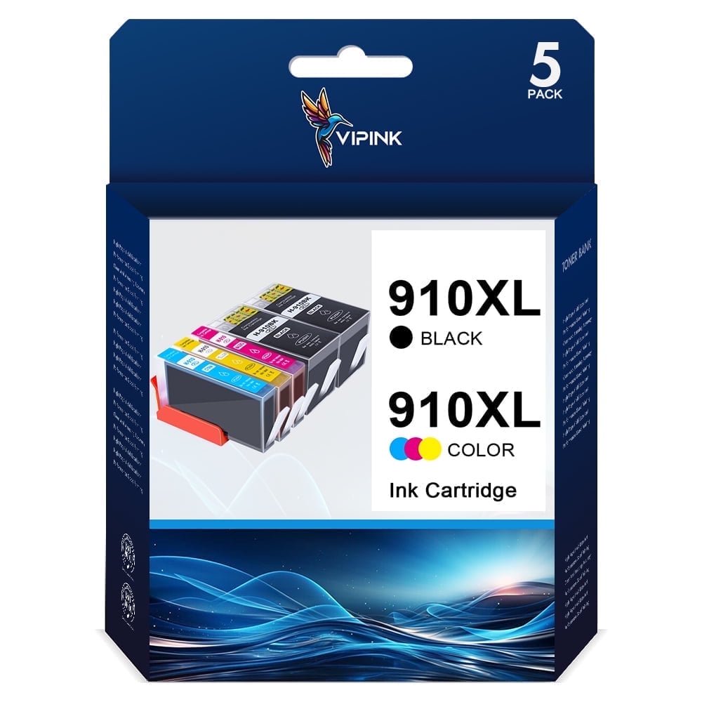 910XL Ink Cartridge Compatible for HP910XL 910 Combo for HP OfficeJet Pro 8020 8024 8025 8028 8035 OfficeJet 8022 8010 8012 8014 8015 8018 Printer High Yield (2x Black, Cyan, Magenta, Yellow,5-Pack)