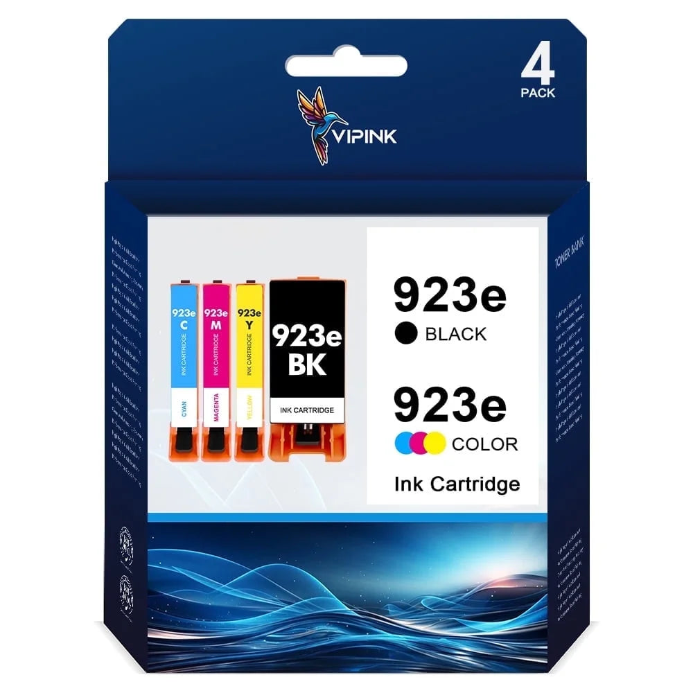 923 923XL 923e Ink Cartridge Compatible for HP 923 923e OfficeJet Pro 8130 8135e 8138e 8139e 8120 8122e OfficeJet 8124e 8125e 8132e 8134e Printer Black Cyan Magenta Yellow (4-Pack)