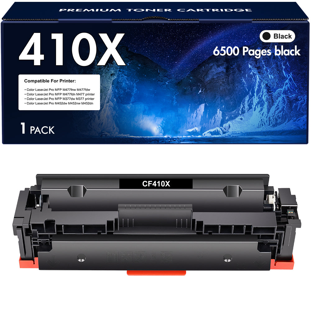 410X Toner Cartridges Compatible for HP 410X CF410X 410A with M452dn M452nw M452dw Color Laserjet Pro MFP M477fnw M477fdn M477fdw M377dw M477 M452 Printer Ink (1 Pack)