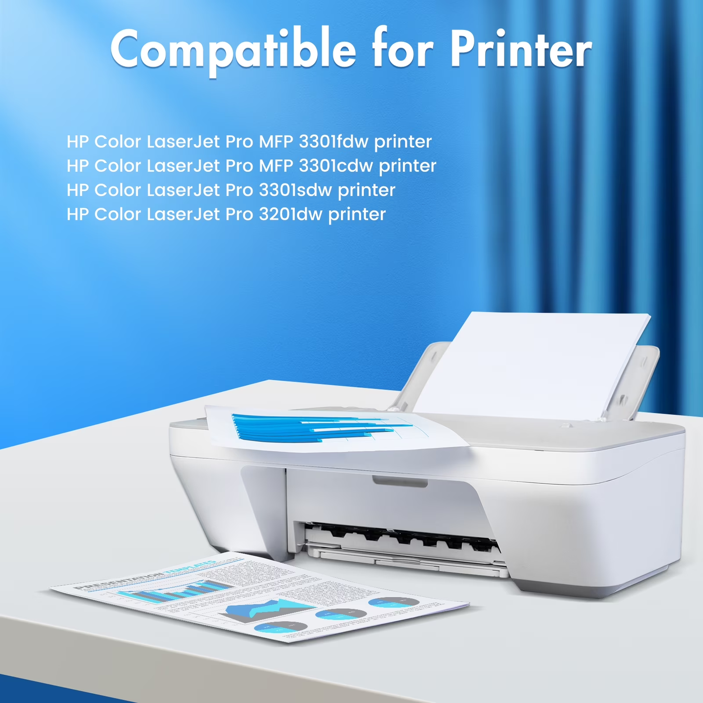 218A Toner Cartridges (No Chip) 4 Pack Compatible for 218A W2180A 3301fdw Color Laserjet Pro MFP 3301fdw Pro 3201dw MFP 3301cdw MFP 3301sdw Printer Ink Black Cyan Yellow Magenta