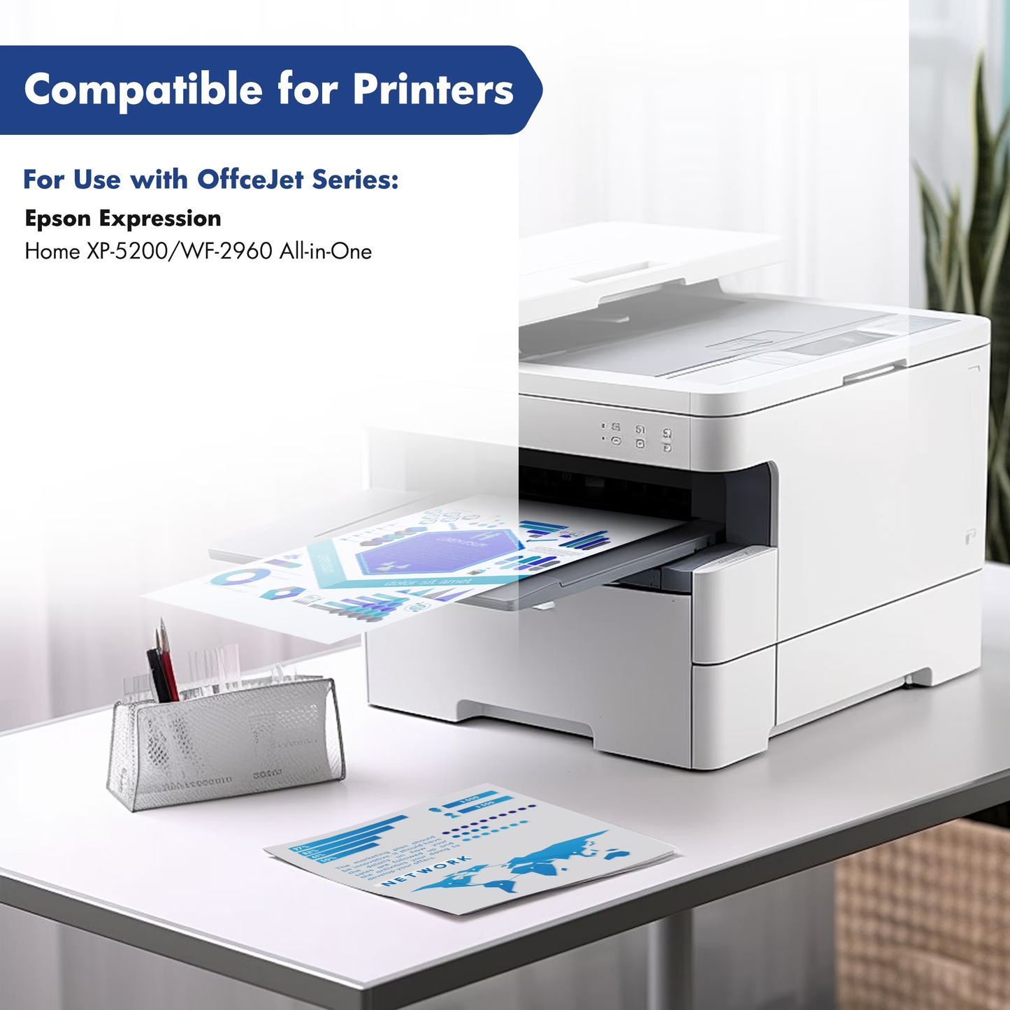 222XL Ink Cartridges Compatible for Epson 222 Ink Cartridge Combo Pack for Epson XP-5200 WF-2960 Printer Ink 222 XL