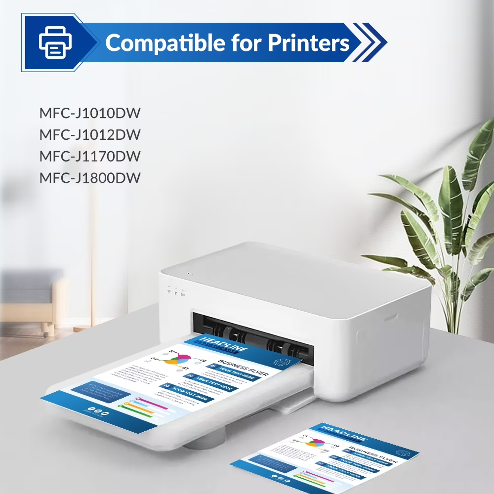 LC401 Ink Cartridge for Brother LC401 LC401XL Ink for Brother MFC-J1010DW MFC-J1012DW MFC-J1170DW Printer (Black Cyan Magenta Yellow, 4 Pack) | LC401 XL High Yield Ink