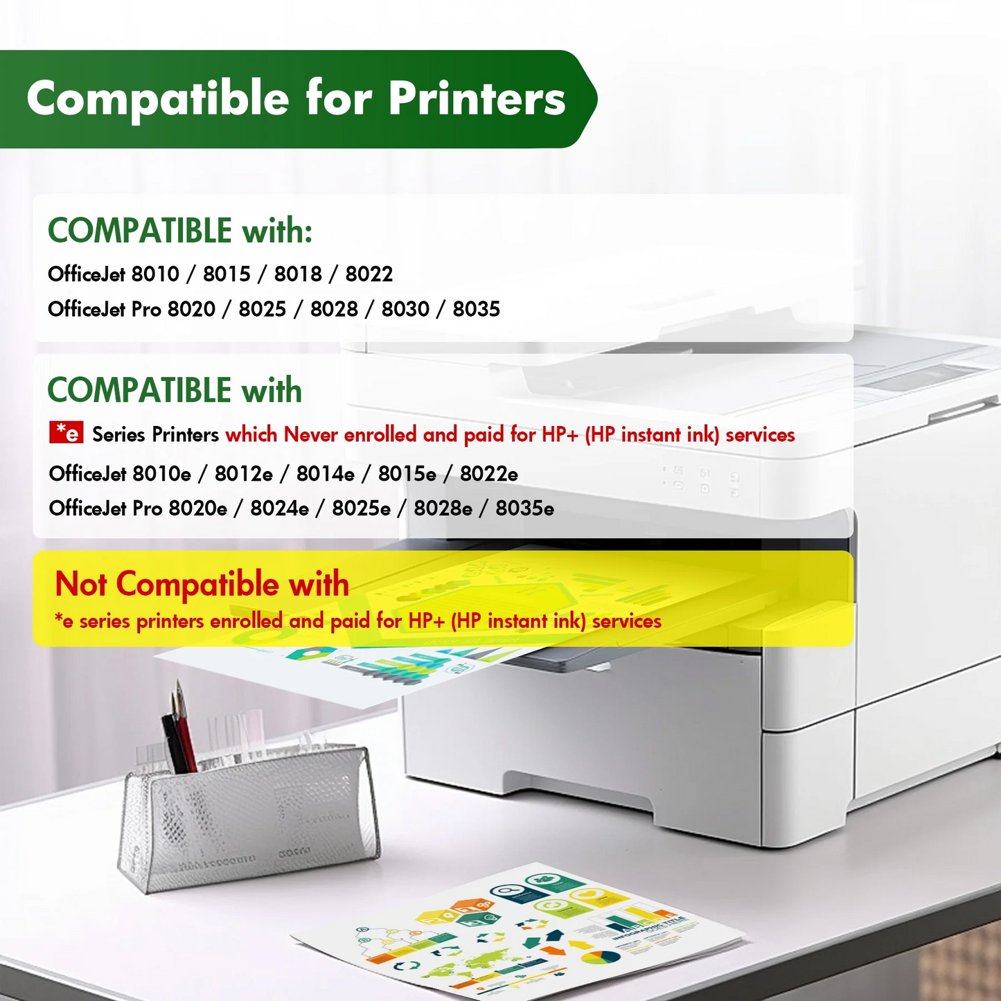 910XLBK Ink Cartridge Compatible for HP 910XL OfficeJet 8010, 8020 Series OfficeJet Pro 8020, 8030 Series 1-Pack