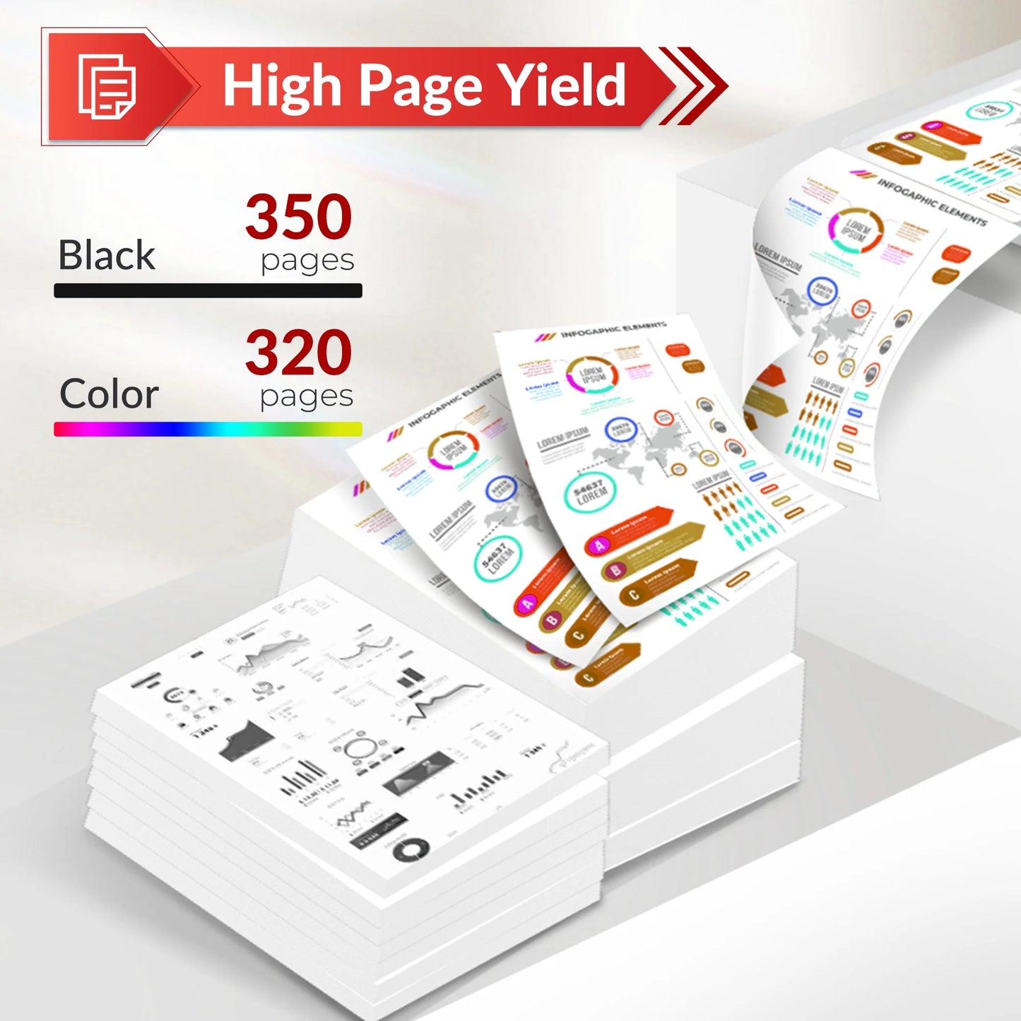245XL 246XL Ink Cartridge Black and Color Combo Pack Compatable for Canon PG-245 CL-246 245XL 246XL Used with PIXMA MX490 MX492 PIXMA MG2522 TS3100 PIXMA TR4500 TR4520 TR4522 Printers