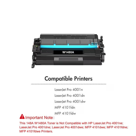 IAMSTECH Compatible for 148A 148X with Chip Toner Cartridge W1480A 148A for Laserjet Pro MFP 4101fdw 4001dn 4001n 4001dw 4101fdn (2-Pack Black)