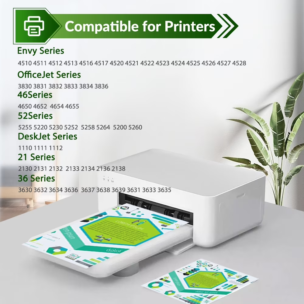 63XL Black Ink Cartridge Compatible with 63 Ink Cartridge 63XL for DeskJet 1110 2130 3630 Envy 4510 4520 compatible for Officejet 3830 4650 5220 5230 5252 5255 5258 5264 Printer (1 Black)