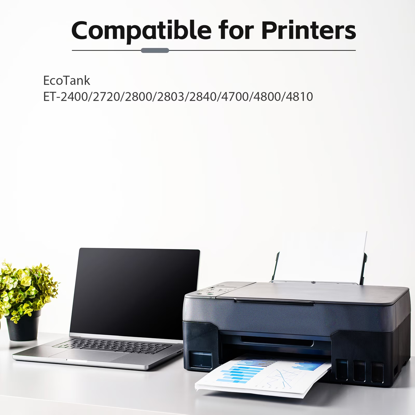 522 Ink Refill Bottles Compatible for Epson T522 522 Black Ink Bottles for Epson ET-2800 2400 2720 2803 2840 4700 4800 4810 Printer (2-Black)