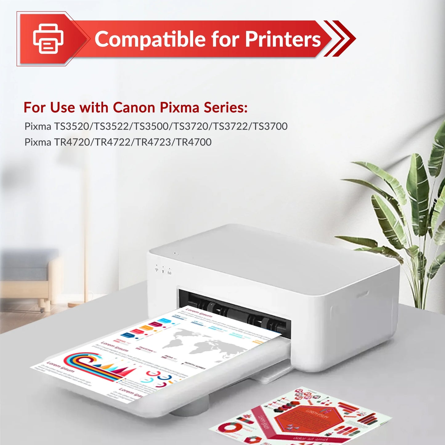 275XL 276XL Ink Cartridge Combo Pack Compatable for Canon PG-275 CL-276 275XL 276XL used with PIXMA TS3520 TR4720 TR4722 TR4700 TS3700 TS3522 TS3500 Printers(2 Black, 1 Color)