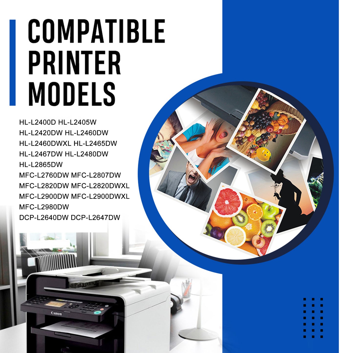 DR830 Drum Unit Compatible Replacement for Brother DR-830 DR 830 to Use with DCP-L2640DW HL-L2405W HL-L2460DW HL-L2460DWL HL-L2460DW HL-L2480DW Printer (1 Pack, NOT Toner)