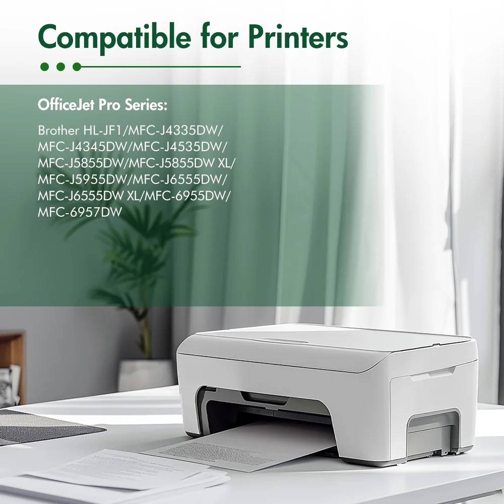 LC406XL Ink Cartridges Compatible for Brother LC406 XL Ink Cartridges Combo Pack LC 406XL for Brother MFC-J4335DW MFC-J4535DW MFC-J5855DW MFC-J6555DW MFC-6955DW Printer, 4 Pcs