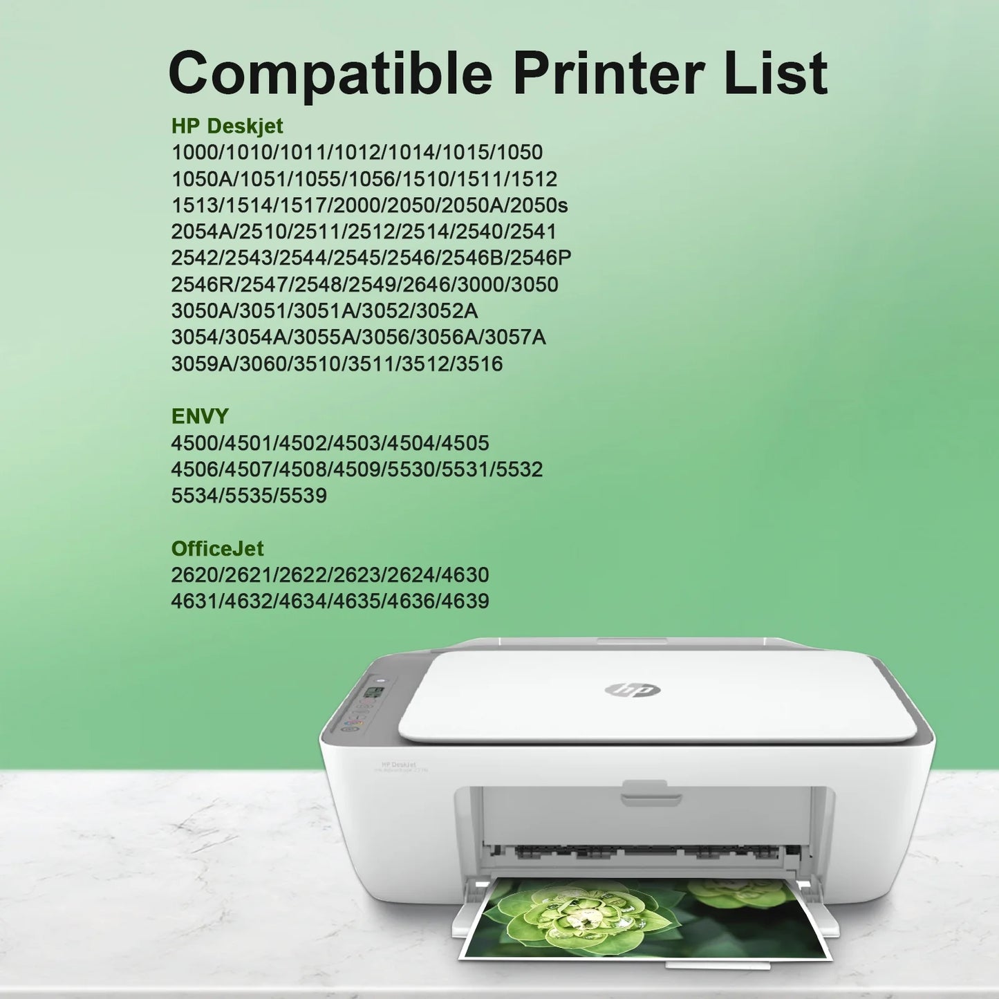 61XL Ink Cartridges Compatible for HP 61 Black/Tri-color Ink Work for Envy 4500 5530 4502 Officejet 4630 4635 Deskjet 1000 1010 1512 Printer (2 Pack)
