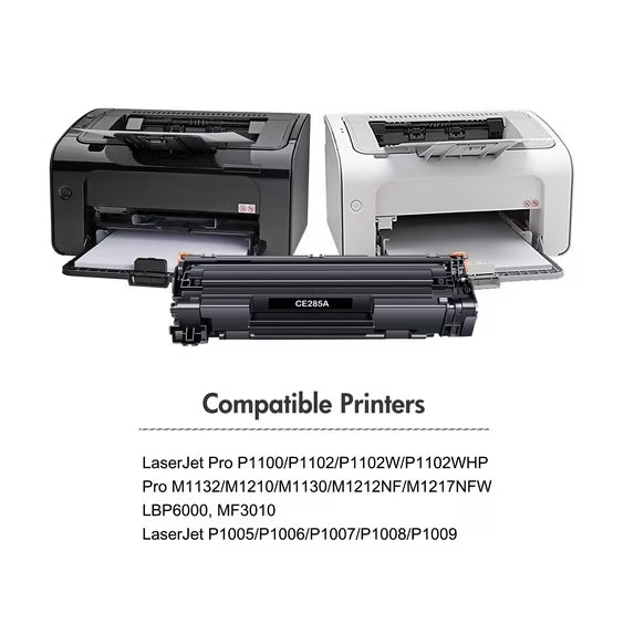 85A Toner Cartridge Black Compatible for HP 85A CE285A (CE285D) 285A Laserjet Pro P1102w M1212nf MFP P1102 P1102whp M1217nfw M1132 1102w M1212 M1217 Printer Ink (Black, 2-Pack, CE285AT1)