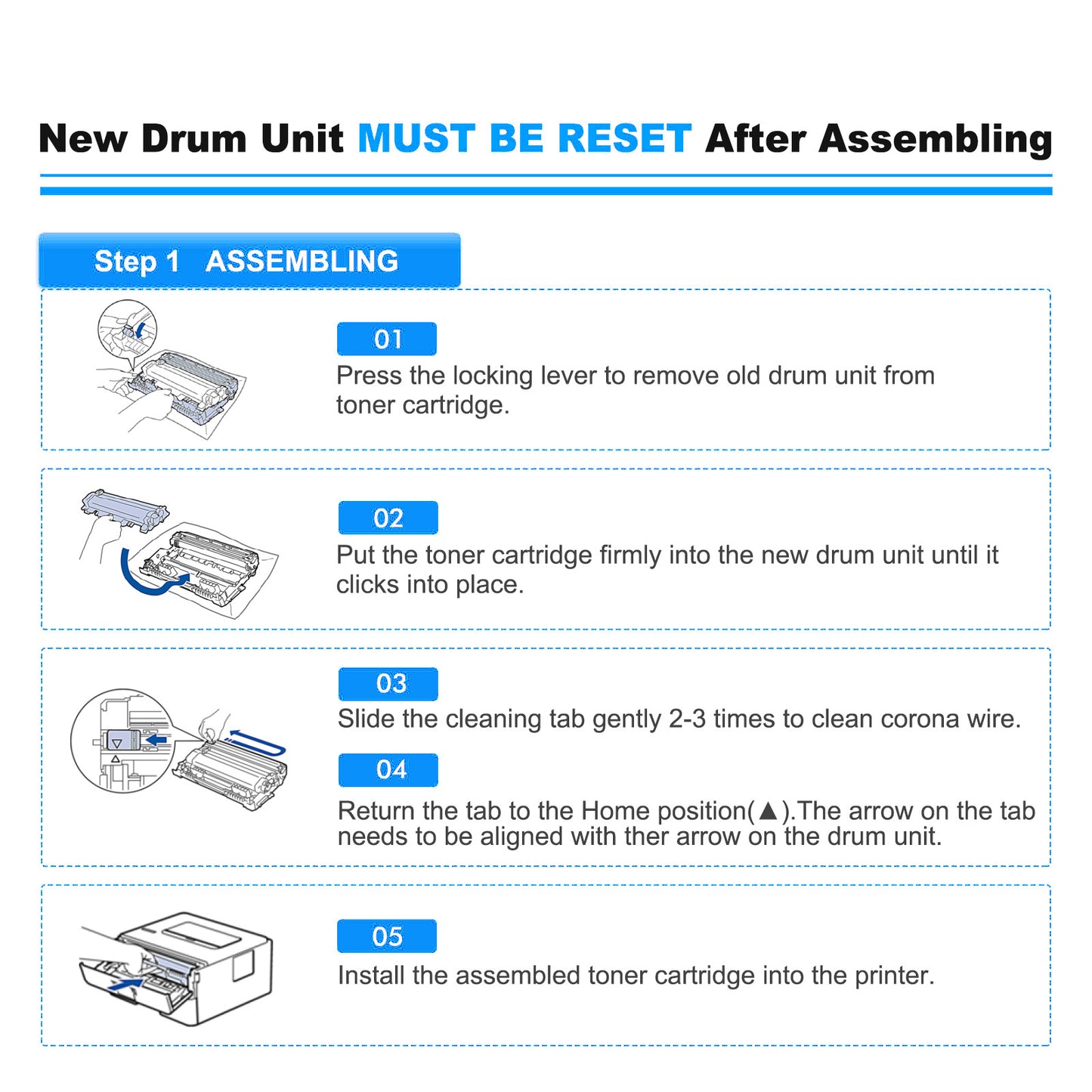 DR820 Drum Unit Kit Compatible for Brother DR-820 DR820 DR 820 HL-L5100DNHL-L5200HL-L6200HL-L6300DW Printer (Black,2-Pack)