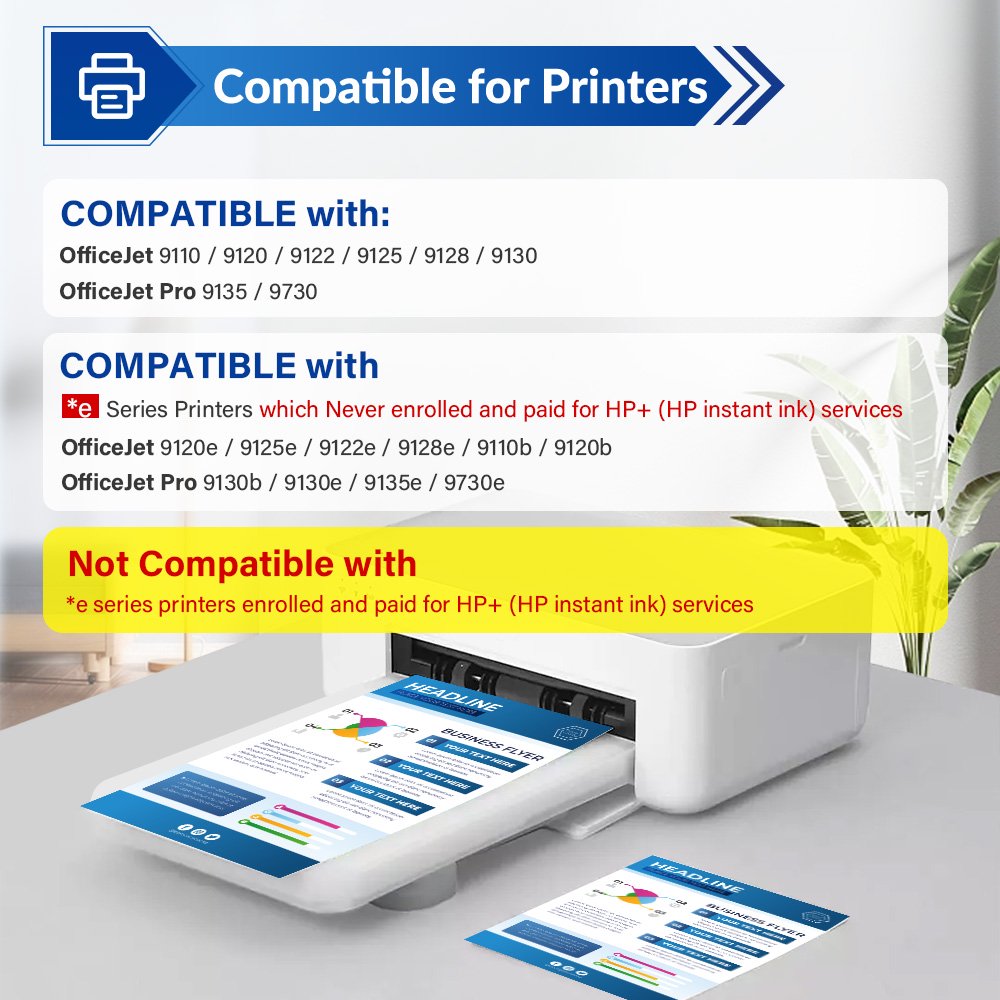 936 936XL 936 Ink Cartridge Compatible for HP 936 936e OfficeJet Pro 9125e 9135e 9110b 9130b Wide Format 9730e 9730 OfficeJet 9122e 9128e Printer | Eligible for Instant Ink | 6C3Z5LN