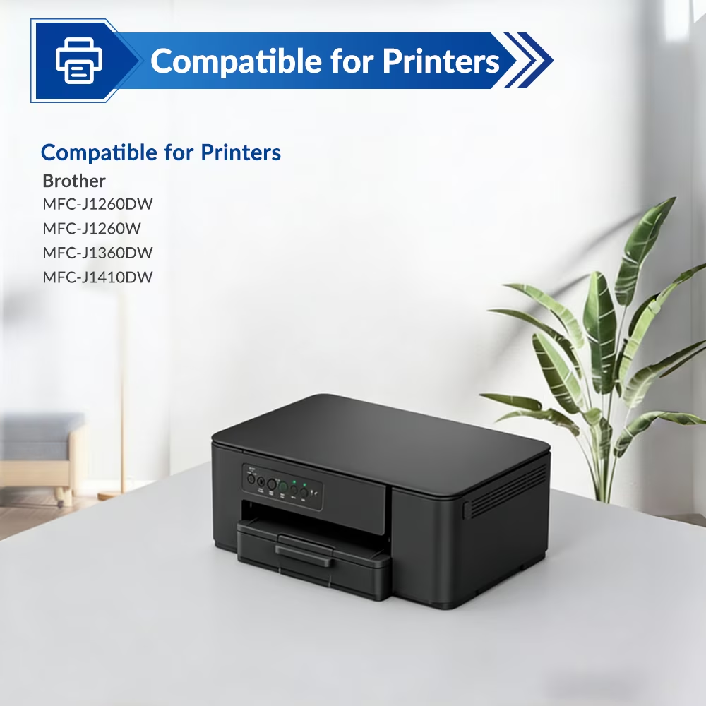 LC501XL LC501 Ink Cartridges High Yield Compatible for Brother LC501 Ink Cartridges LC501XL LC 501 XL Work with Brother MFC-J1360DW MFC-J1410DW MFC-J1260W Printer Ink (Black Cyan Magenta Yellow, 4P)