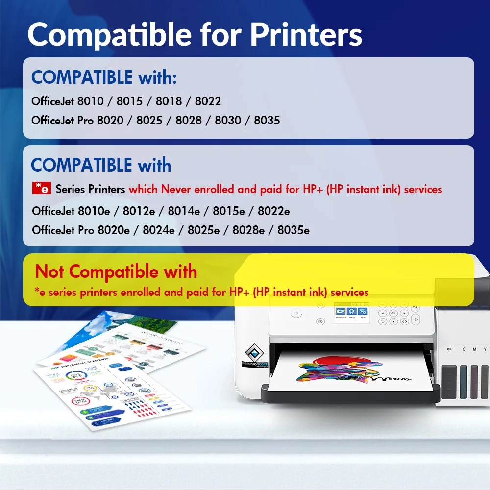 910XL Ink Cartridge Compatible for HP 910XL Printer Ink for HP Officejet Pro 8012e 8015e 8022e 2-Pack Black