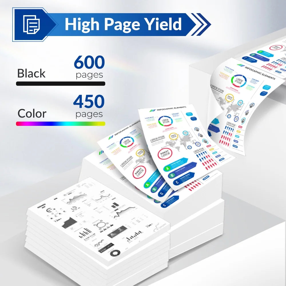 67XL 67 Ink Cartridge Compatible for HP 67 67xl Ink Cartridges for Deskjet 2742e 2752e 2755e (Black, Tri-Color, 3-PACK)