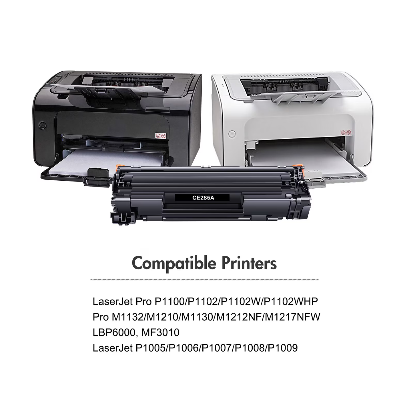 85A Toner Cartridge Black Compatible for HP 85A CE285A (CE285D) 285A Laserjet Pro P1102w M1212nf MFP P1102 P1102whp M1217nfw M1132 1102w M1212 M1217 Printer Ink (Black, 2-Pack, CE285AT1)