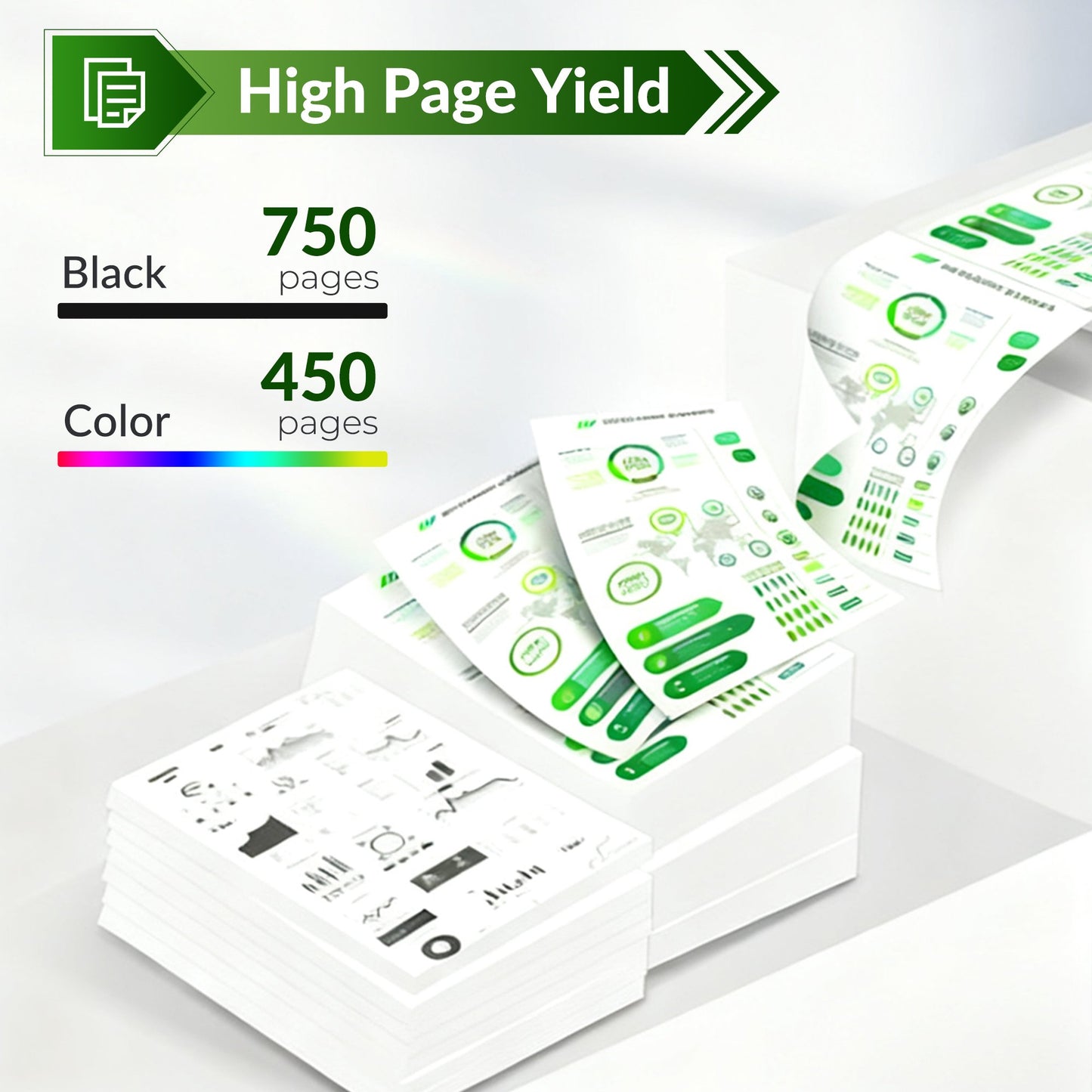 61XL Ink Cartridges for Printer 61 Ink Cartridge Compatible for HP 61 Ink Cartridge Combo Pack Work with HP Envyw 4500 4501 Deskjet 2541 2-Pack Black and Tri-Color