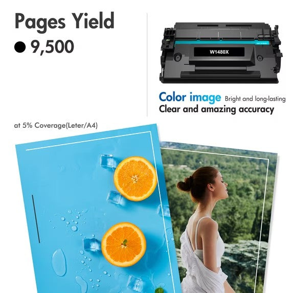 148X 148A Toner Cartridge High Yield MFP 4101fdw Compatible for HP W1480X 148X 148A MFP 4101fdn Laserjet Pro 4001dn 4001n 4001dn 4001dw Printer Ink (2-Pack)