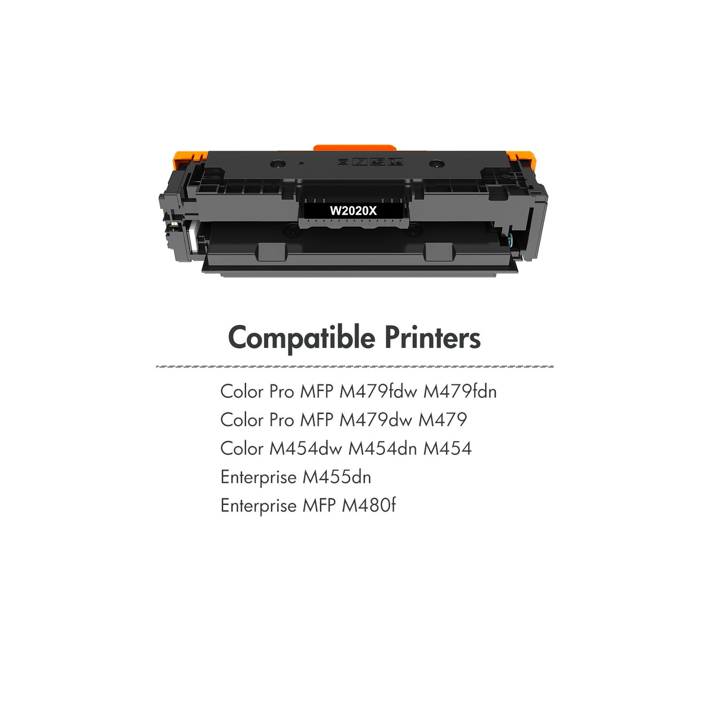 414X Toner Cartridges 4-Pack High Yield with Chip Compatible for 414X 414A Color LaserJet Pro MFP M479 M479fdw M479fdn M454 M454dn M454dw Enterprise MFP M480f (Black, Cyan, Magenta, Yellow)
