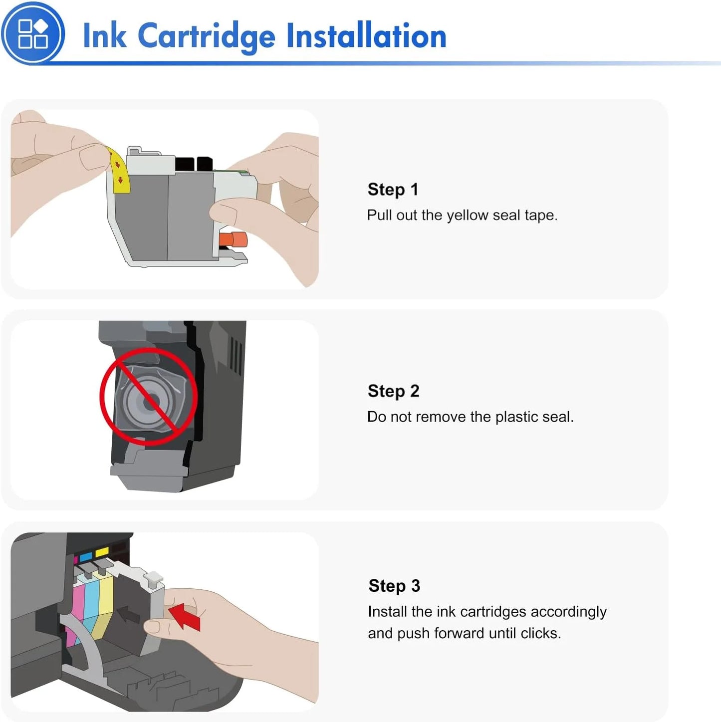 LC401 LC401XL Ink Compatible for Brother LC401 Ink Cartridge LC401 Brother Ink Cartridge LC401 MFC-J1010DW 4 PACK